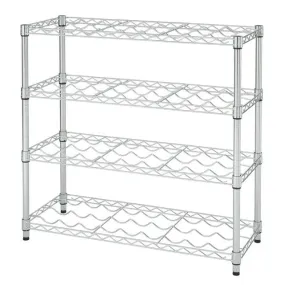 Trinity EcoStorage® 4-Tier 36x14x34.5 Wine Rack NSF Chrome