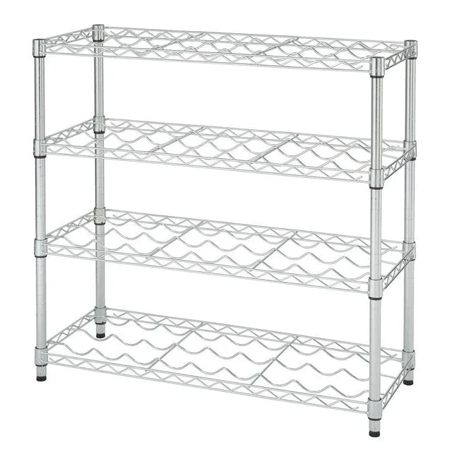 Trinity EcoStorage® 4-Tier 36x14x34.5 Wine Rack NSF Chrome