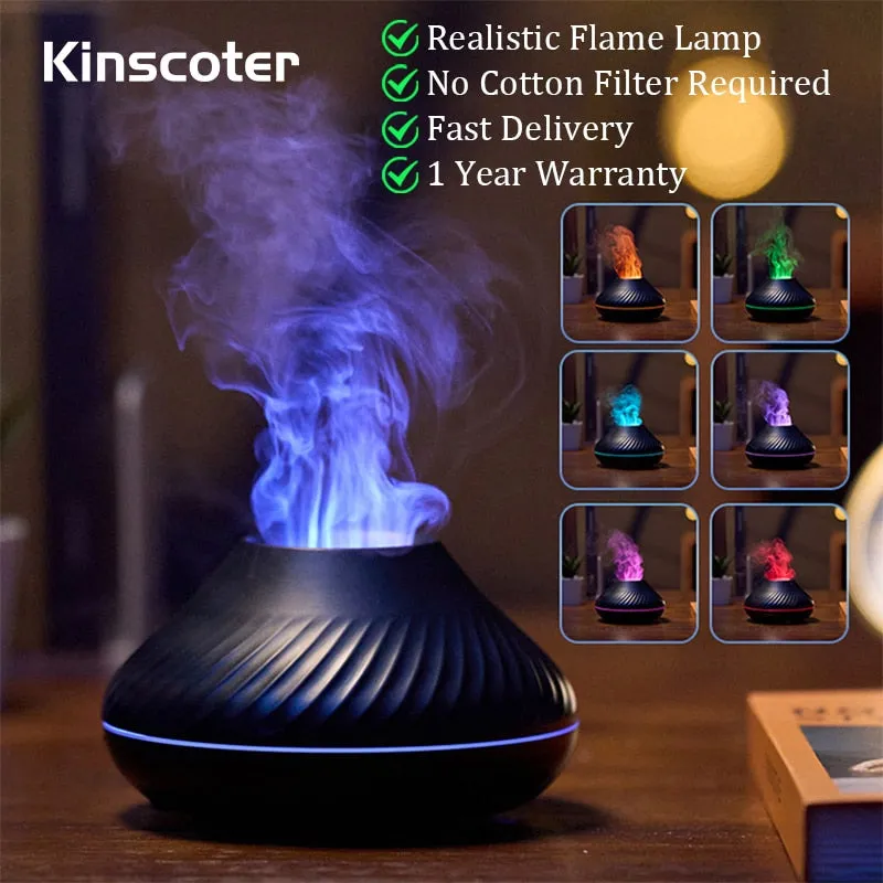 USB Volcanic Aroma Diffuser Essential Oil Lamp Humidifier