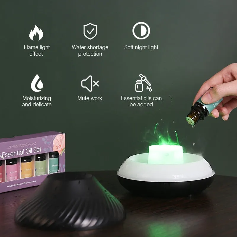 USB Volcanic Aroma Diffuser Essential Oil Lamp Humidifier