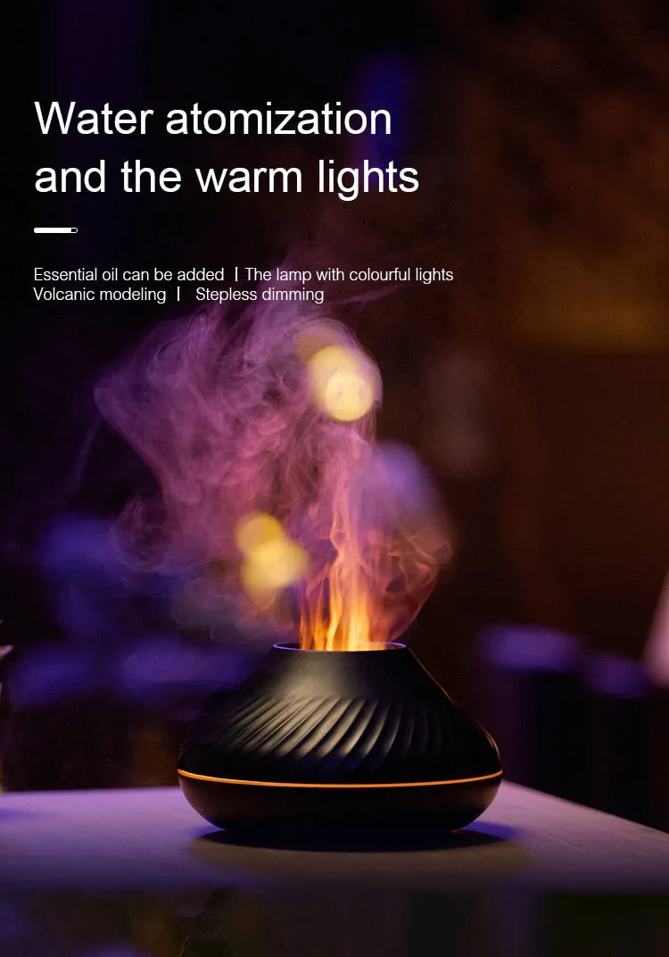 USB Volcanic Aroma Diffuser Essential Oil Lamp Humidifier