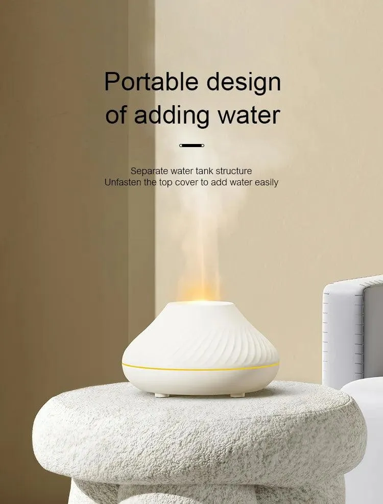 Volcanic Aroma Diffuser Essential Oil Lamp Portable with Color Flame