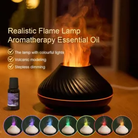 Volcanic Aroma Diffuser Essential Oil Lamp Portable with Color Flame