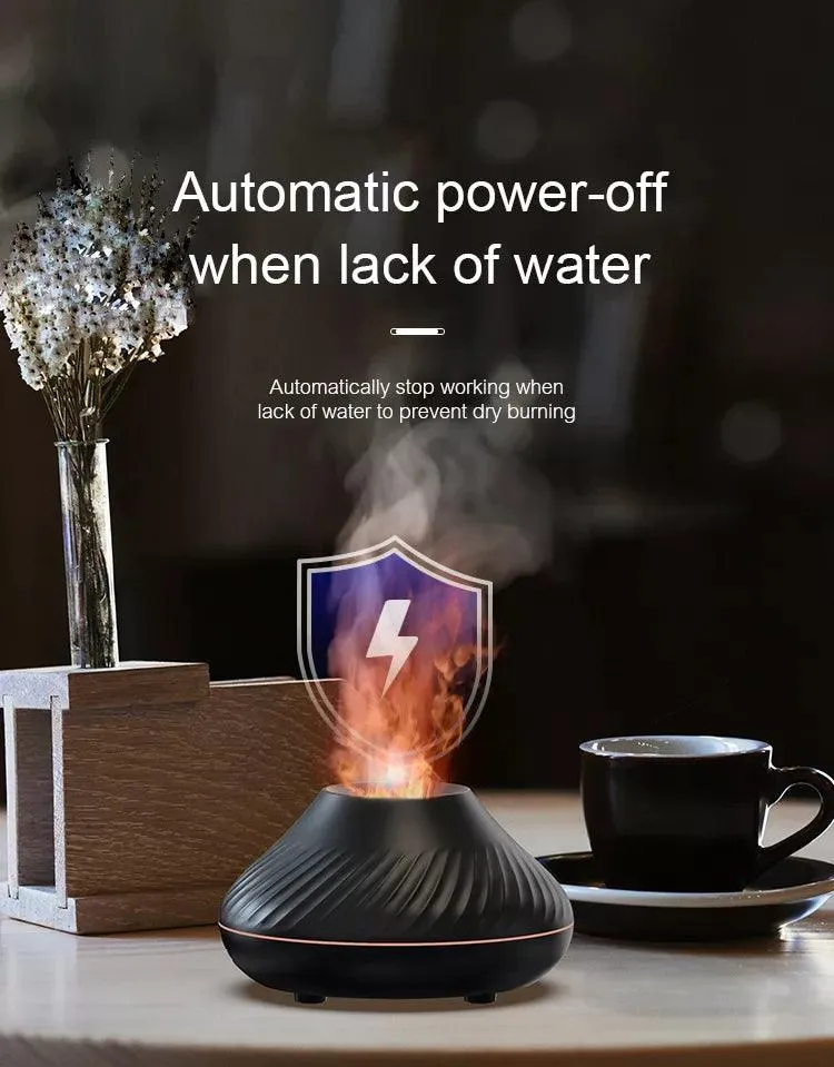 Volcanic Aroma Diffuser Essential Oil Lamp Portable with Color Flame