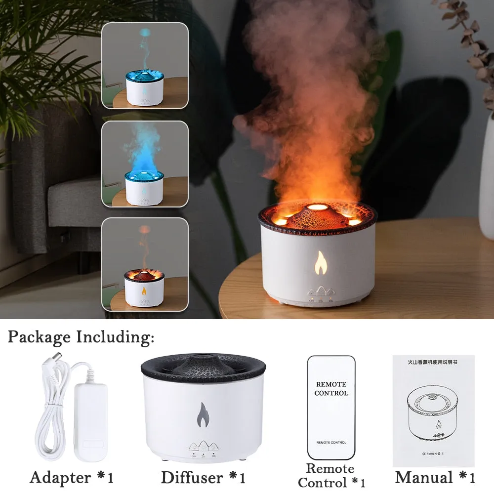 Volcano Humidifier Aroma Essential Oil Diffuser  Mist Maker