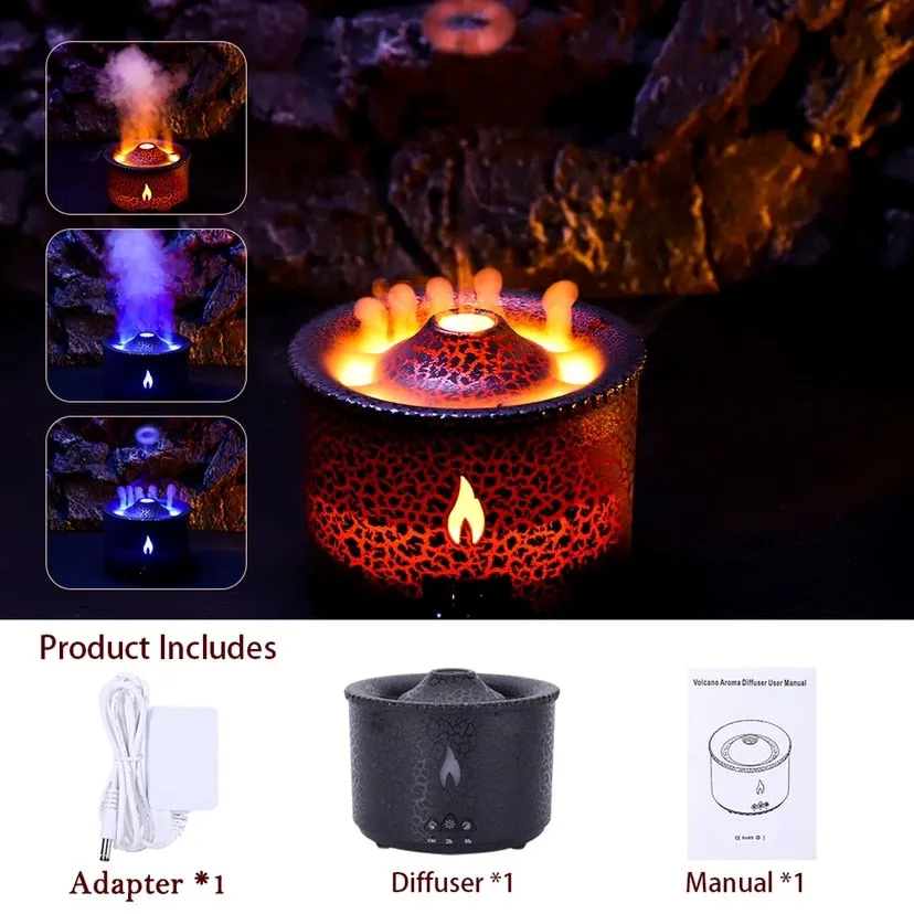 Volcano Humidifier Aroma Essential Oil Diffuser  Mist Maker