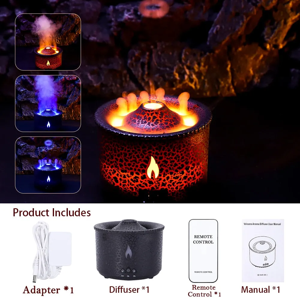 Volcano Humidifier Aroma Essential Oil Diffuser  Mist Maker