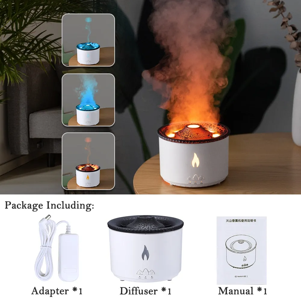 Volcano Humidifier Aroma Essential Oil Diffuser  Mist Maker