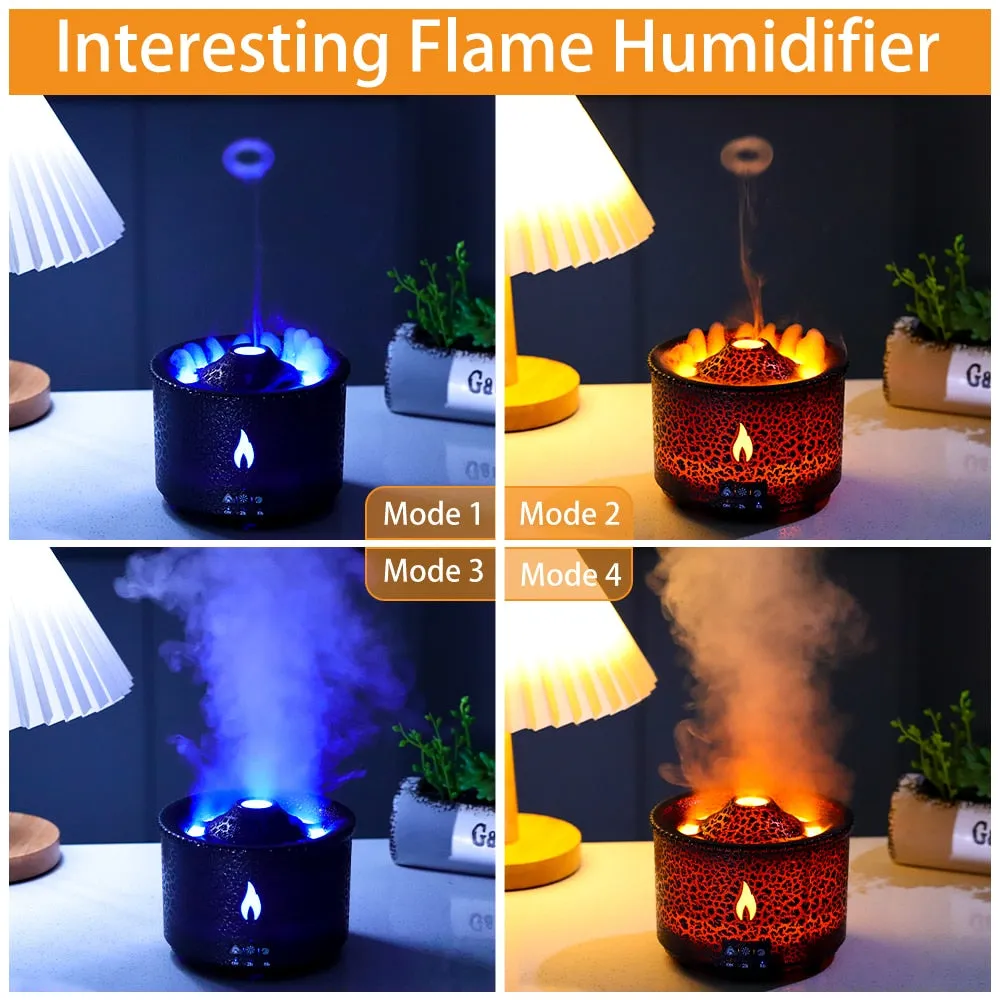 Volcano Humidifier Aroma Essential Oil Diffuser  Mist Maker