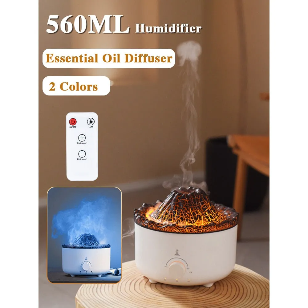 Volcano Humidifier Aroma Essential Oil Diffuser  Mist Maker