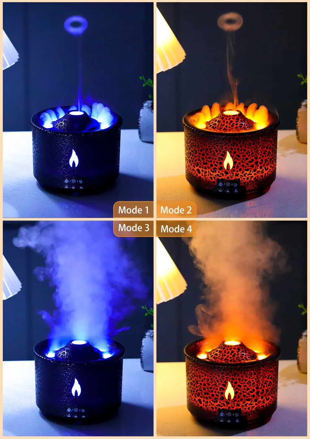 Volcano Humidifier Aroma Essential Oil Diffuser  Mist Maker