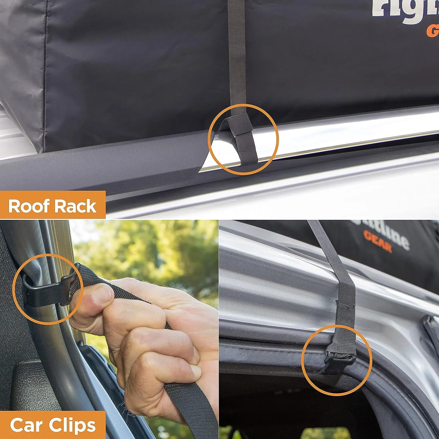 Weatherproof Rooftop Cargo Carrier for Vehicle, Attaches With or Without Roof Rack, 18 Cubic Feet