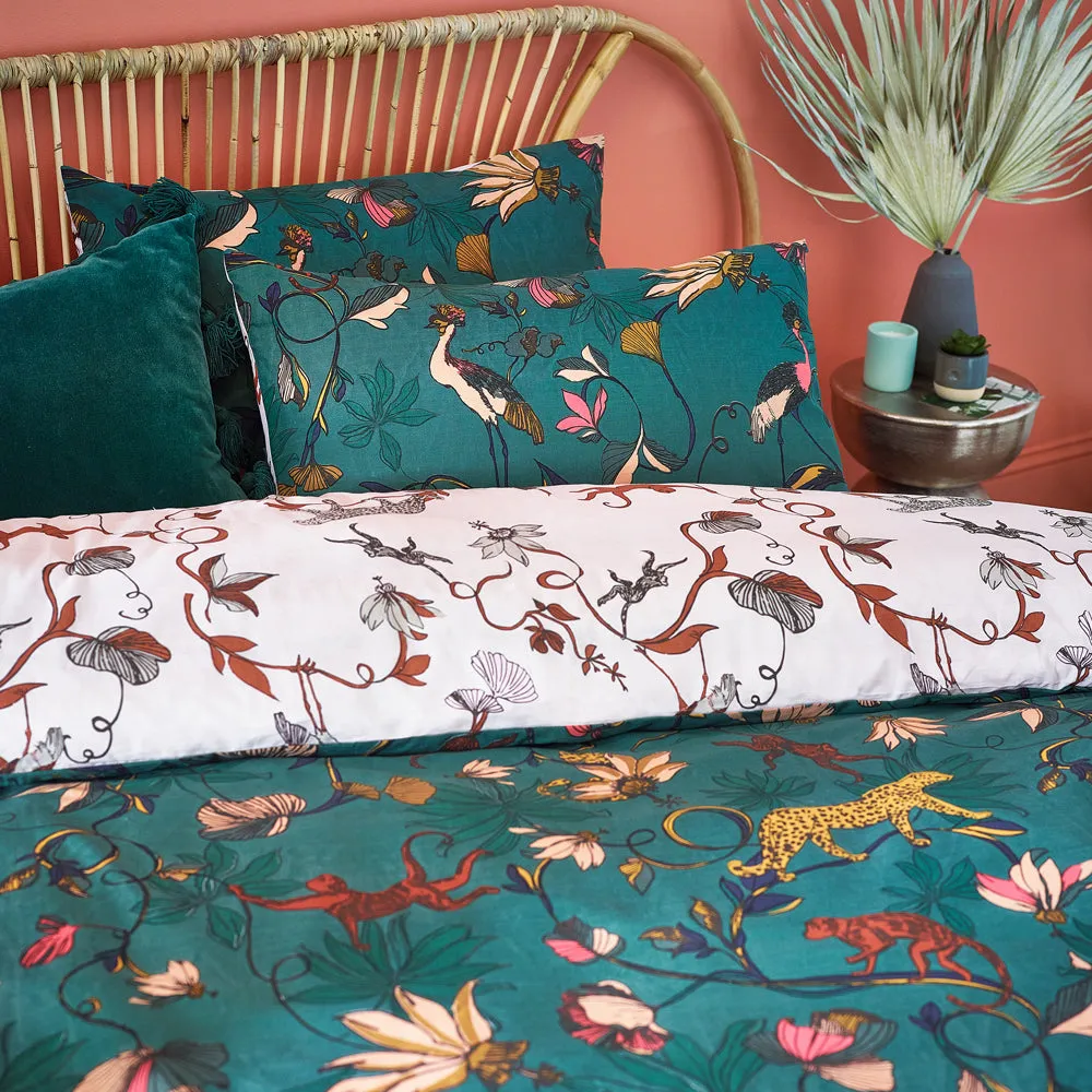 Wildlings Tropical Duvet Cover Set Juniper Green