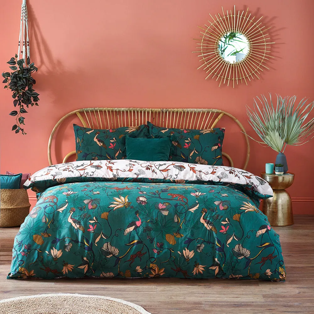 Wildlings Tropical Duvet Cover Set Juniper Green