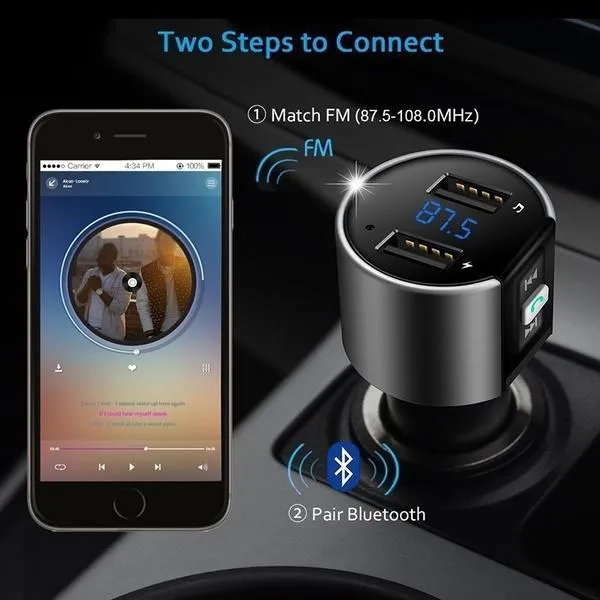 Wireless Car Mp3 FM Transmitter USB Charger