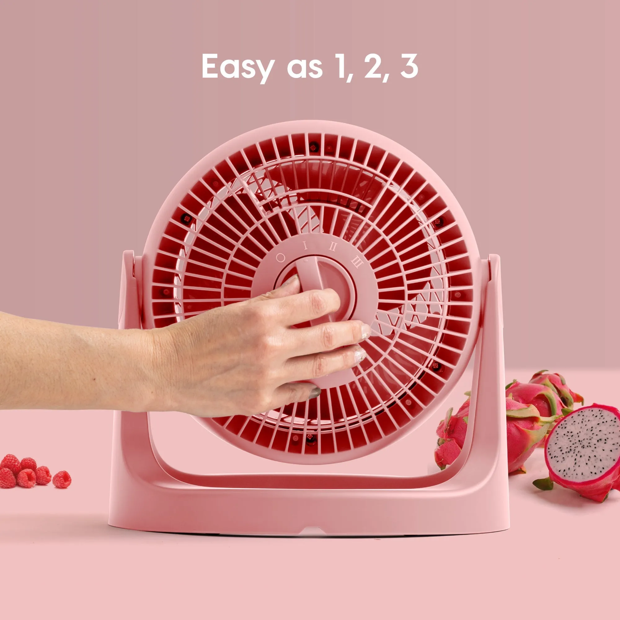 WOOZOO® Macaron Fan Large - Non-Oscillation, 360° Vertical Tilt