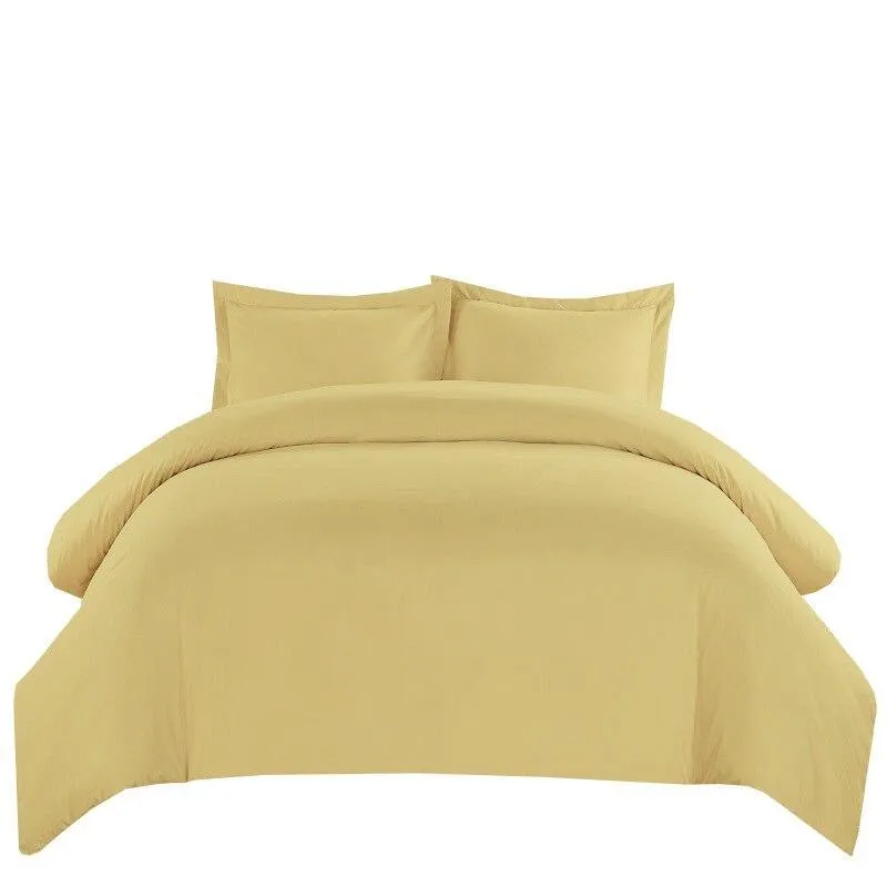 Wrinkle-Free Cotton Blend 600 Thread Count  Duvet Cover Set (Full/Queen)