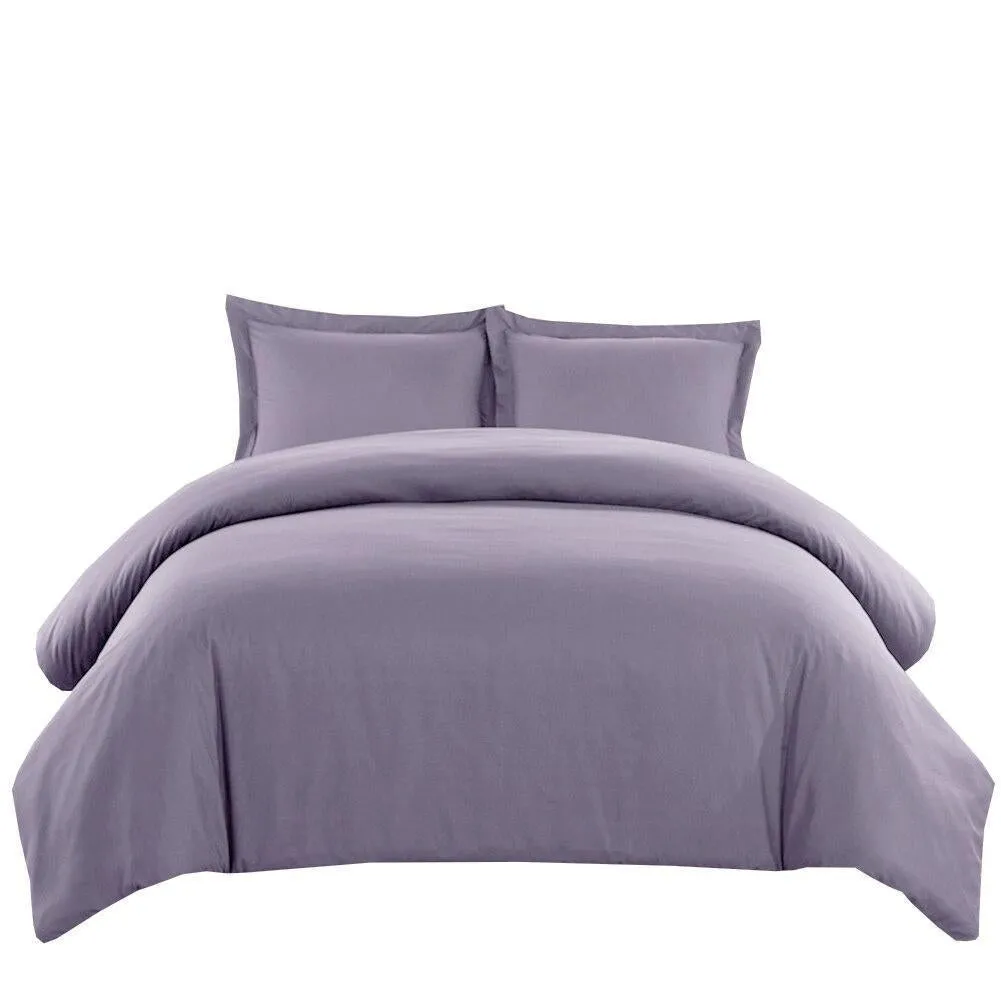 Wrinkle-Free Cotton Blend 600 Thread Count  Duvet Cover Set (Full/Queen)